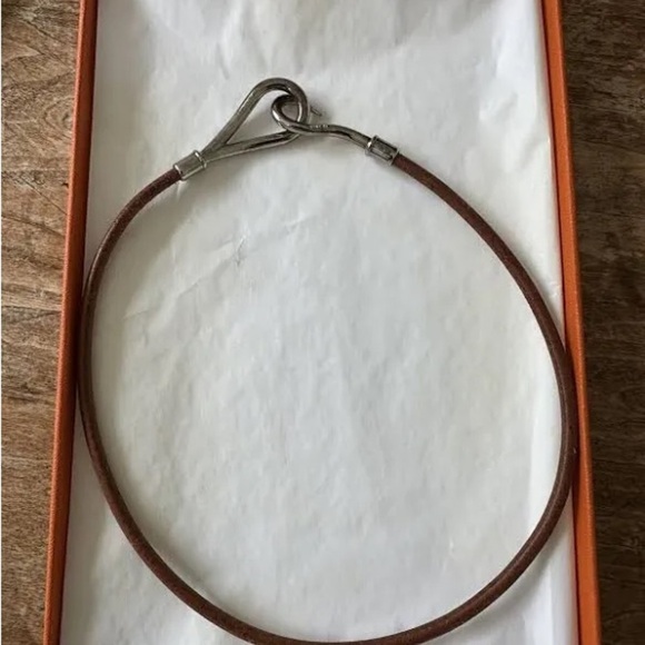 Hermes Brown Silver  Double Tour Wrap Bracelet - Picture 5 of 8